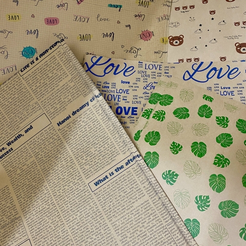 Set 10 Giấy Gói Qùa Kraft In ND01766