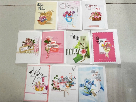 Set 10 Thiệp Giấy 20/11 Lớn