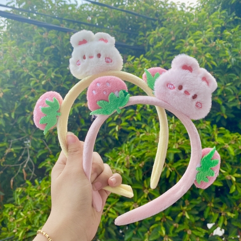 Cài Tóc Thỏ Dâu ND0240