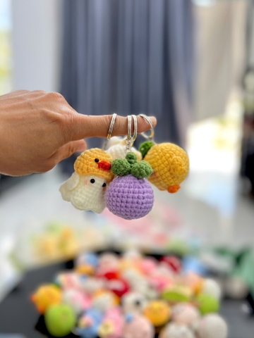 Móc Khóa Len Đan Hoạt Hình