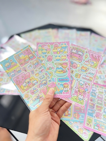Set 10 Sticker Thú Cute RC3962