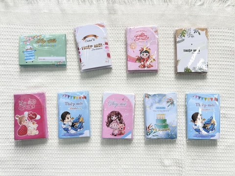 Thiệp Mời Sinh Nhật RCTHIEP01 (xấp 10c 1 mẫu )