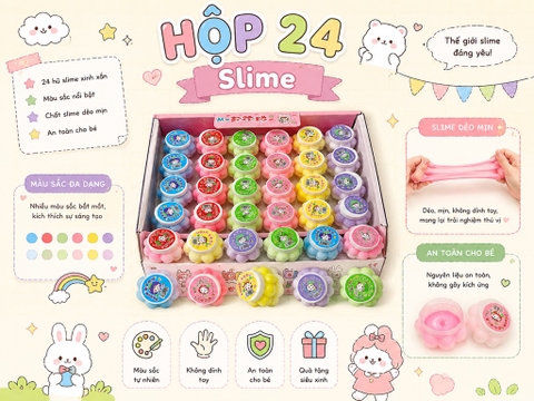 Hộp 24 Đồ Chơi (Slime) RCĐC3624