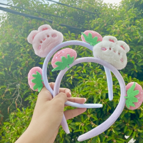 Cài Tóc Thỏ Dâu ND0240