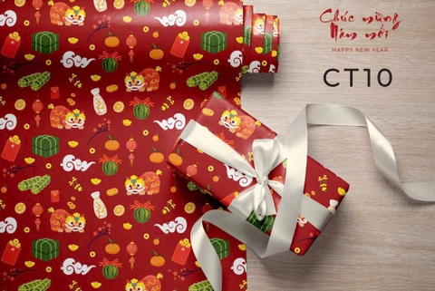 Set 10 Giấy Gói Qùa Tết