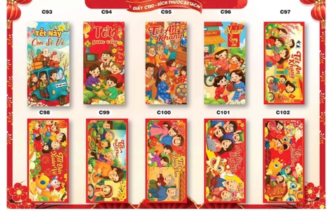 SET Bao Lì Xì Đủ Mẫu ( khoảng 100c)