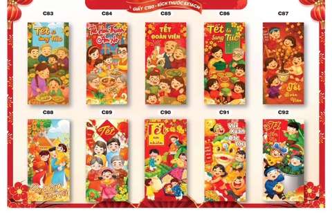SET Bao Lì Xì Đủ Mẫu ( khoảng 100c)