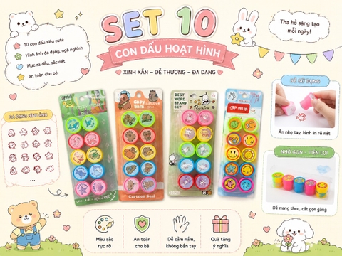 Set 10 Con Dấu Hoạt Hình RC104557