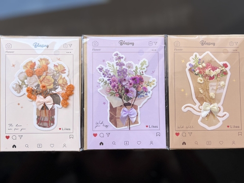 Set 10 Thiệp Hoa Mix Mẫu RC2632