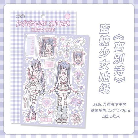 Set 10 Sticker Thời Trang Coquette RC1672