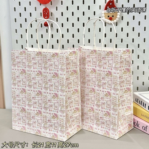Set 10 Túi Giấy Hoạt Hình Size 21*11*27 RC2486