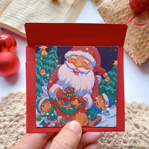 Set 10 Thiệp Vuông Noel RC3394