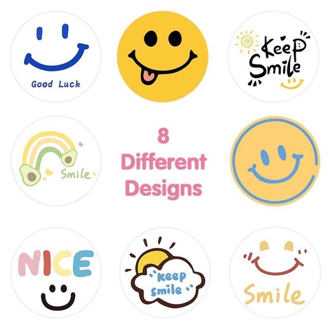 Cuộn 500 Sticker Mặt Cười RC4494