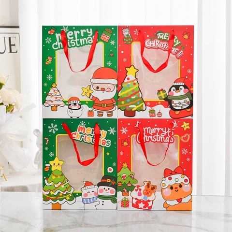 Túi Quà Noel Trong Size 26*10*32cm RC431