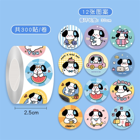 Cuộn Sticker Cún RC4365