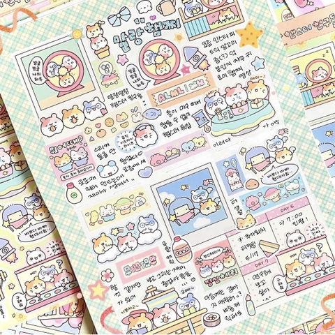 Set 10 Sticker Thú Cute RC3962