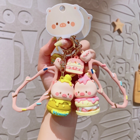 Móc Khóa Heo Con Bánh Kem RC1006