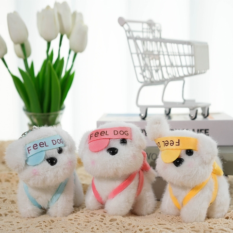 Móc Khóa Bông Chó Trắng RC3217