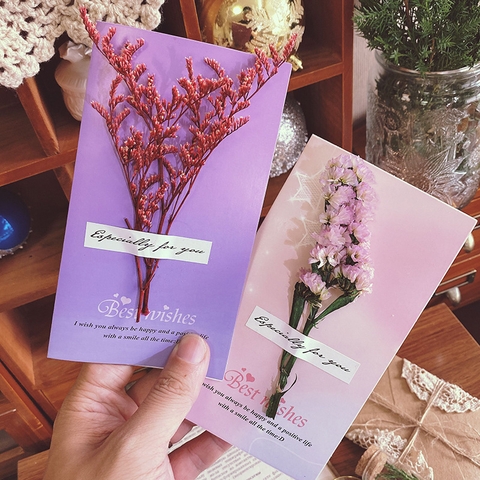 Set 10 Thiệp Hoa Tím RC890