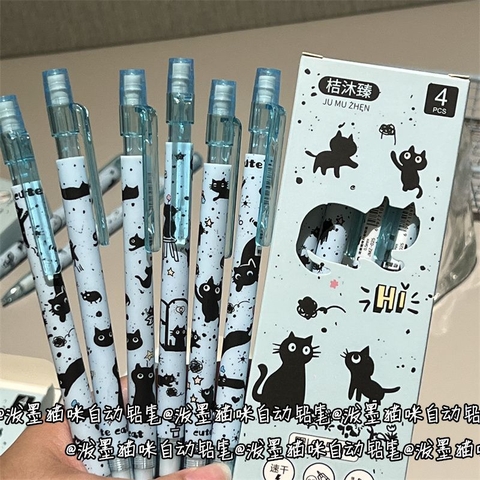 Hộp 4 Bút Chì Bấm Mèo Xanh RCBUT3276