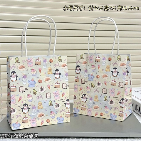 Set 10 Túi Giấy Hoạt Hình Size 21*11*27 RC2486