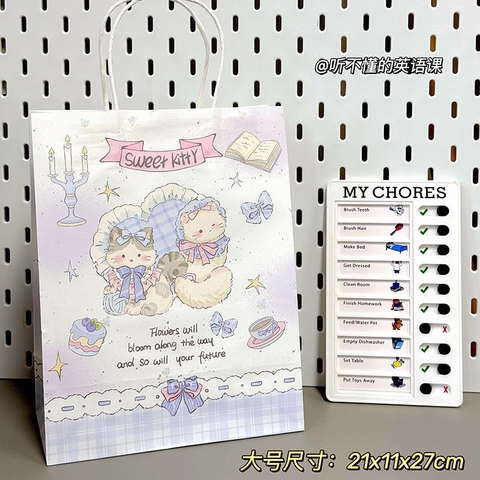 Set 10 Túi Giấy Hoạt Hình Size 21*11*27 RC2486