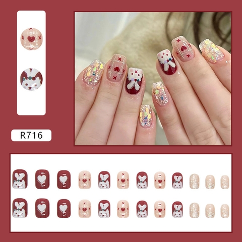 Set 12 Nail Thường Mix Mẫu RC699