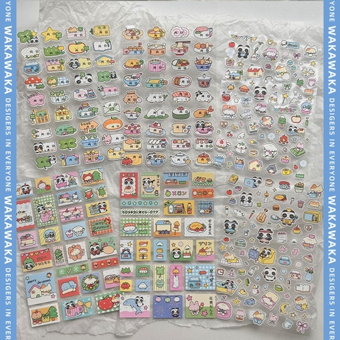 Set 10 Sticker Panda Mini RC2541