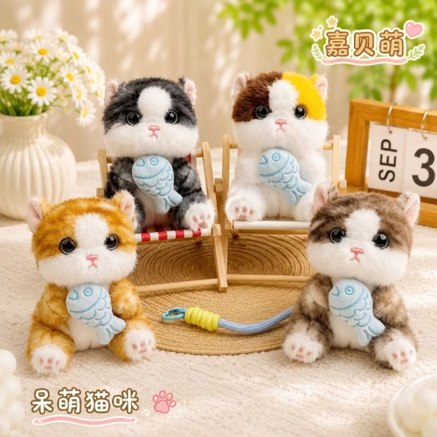 Móc Khóa Bông Mèo Cá RC4903