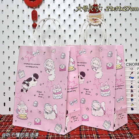 Set 10 Túi Giấy Hoạt Hình Size 21*11*27 RC2486