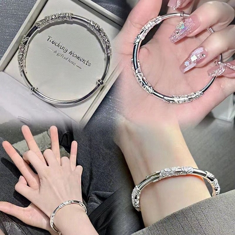 Vòng Tay Bạc Hoa RC3750