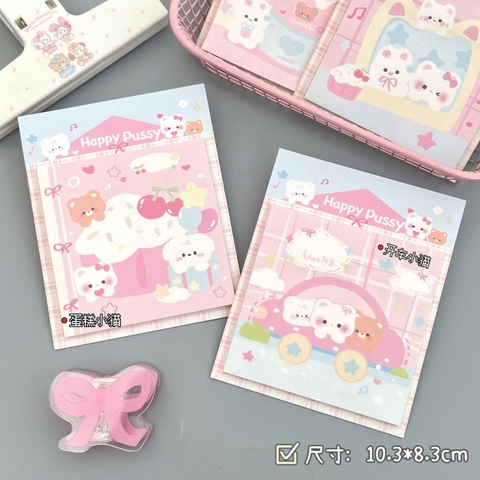 Set 10 Note Gấu Hồng RC3987