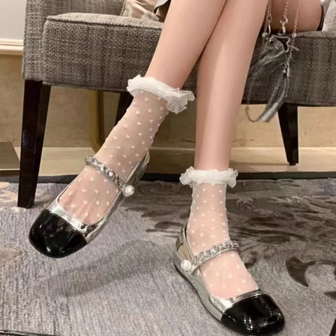 Set 10 Vớ Ren Chấm Bi RC994