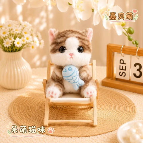 Móc Khóa Bông Mèo Cá RC4903