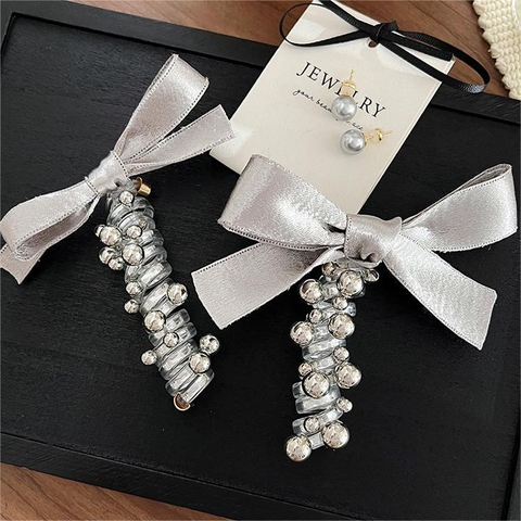 Cột Tóc Nơ Bạc RC596