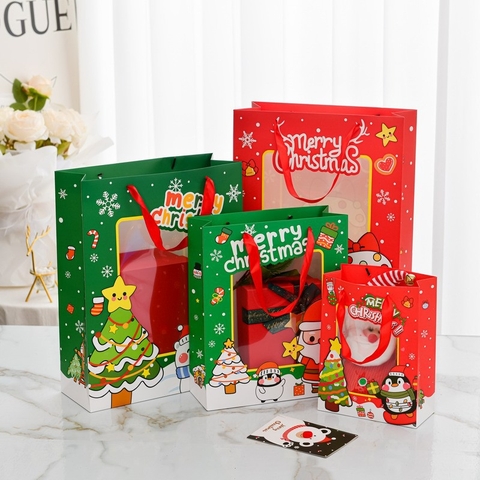 Túi Quà Noel Trong Size 26*10*32cm RC431