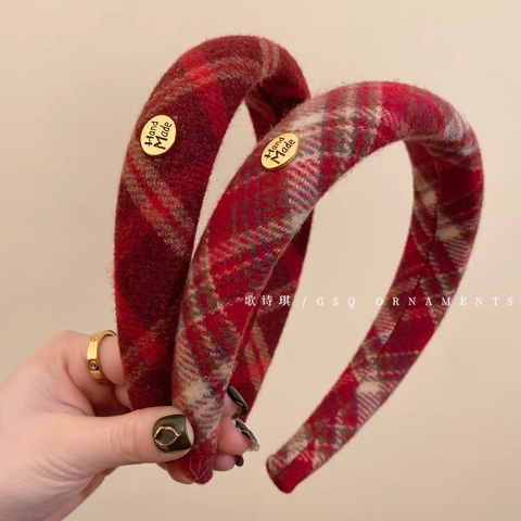 Cài Tóc Caro Đỏ RC3575