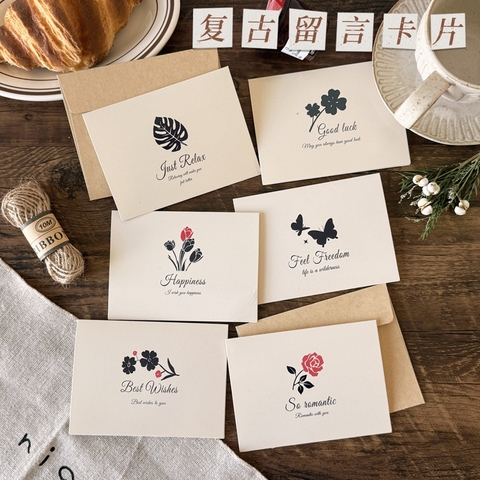 Set 10 Thiệp Kraft Hoa RCTHIEP3314