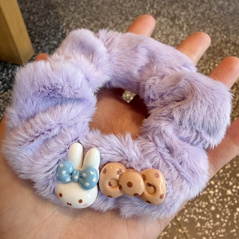 Cột Tóc Lông Charm Thỏ Nơ RC3718