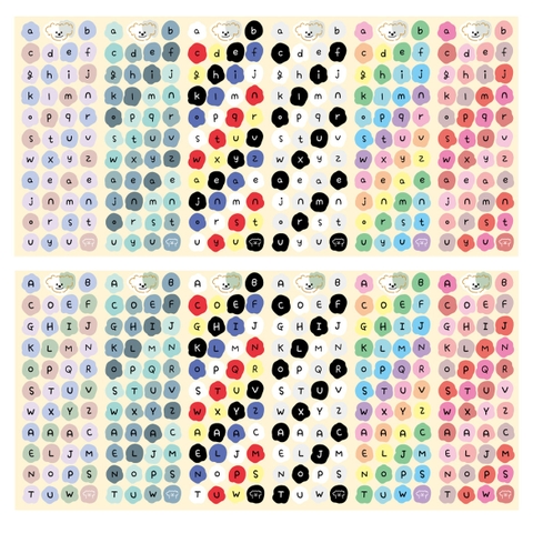Set 10 Sticker Chữ