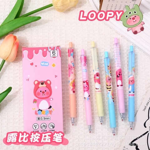 Hộp 6 Bút Loopy ( Mực Đen ) RC0268