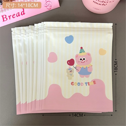 Set 10 Xấp Túi Zip Gấu