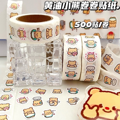 Cuộn Sticker Gấu Bơ RC3889