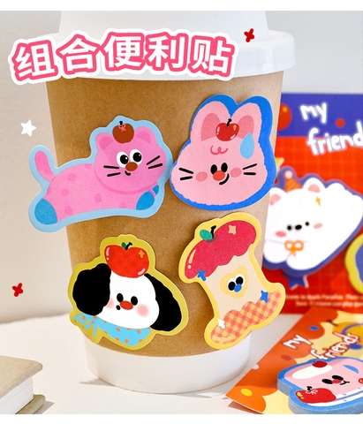 Set 10 Note Thú Hoạt Hình RC3650