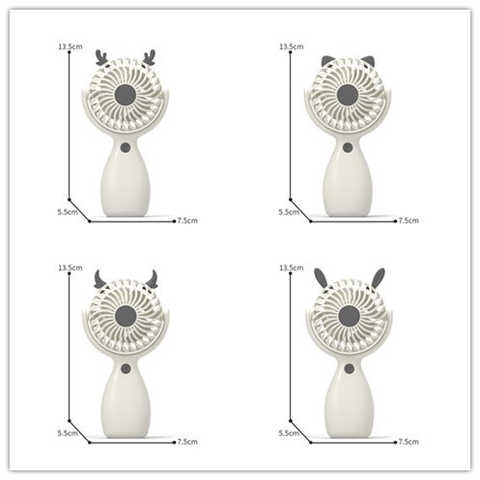 Quạt Sạc Cầm Tay Tai Gấu RC03912