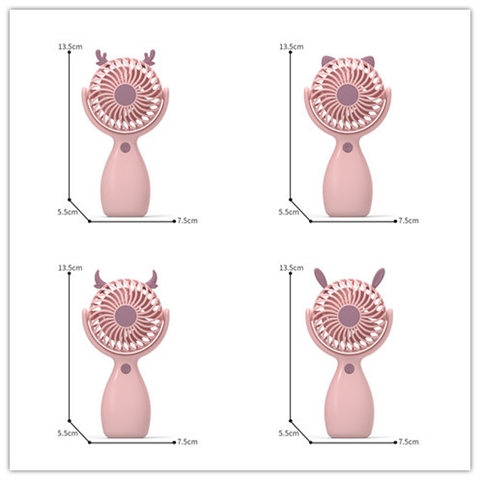 Quạt Sạc Cầm Tay Tai Gấu RC03912