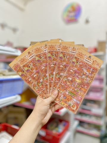 SET 10 Sticker 6 Tấm CapyBara ND0227