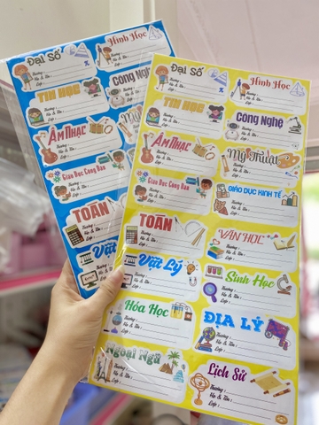 Xấp 16 Nhãn Vở ND35