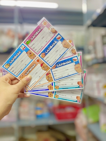 Set 10 Nhãn Vở 4 Ô ND98