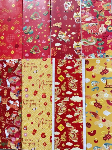 Set 10 Giấy Gói Qùa Tết